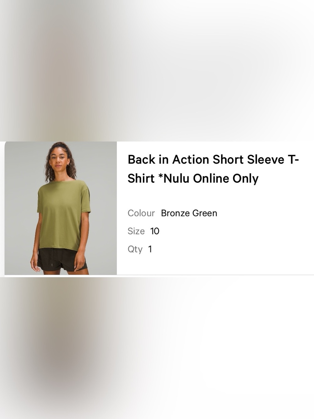 lululemon athletica Back in Action Short Sleeve Tee - Bronze Green